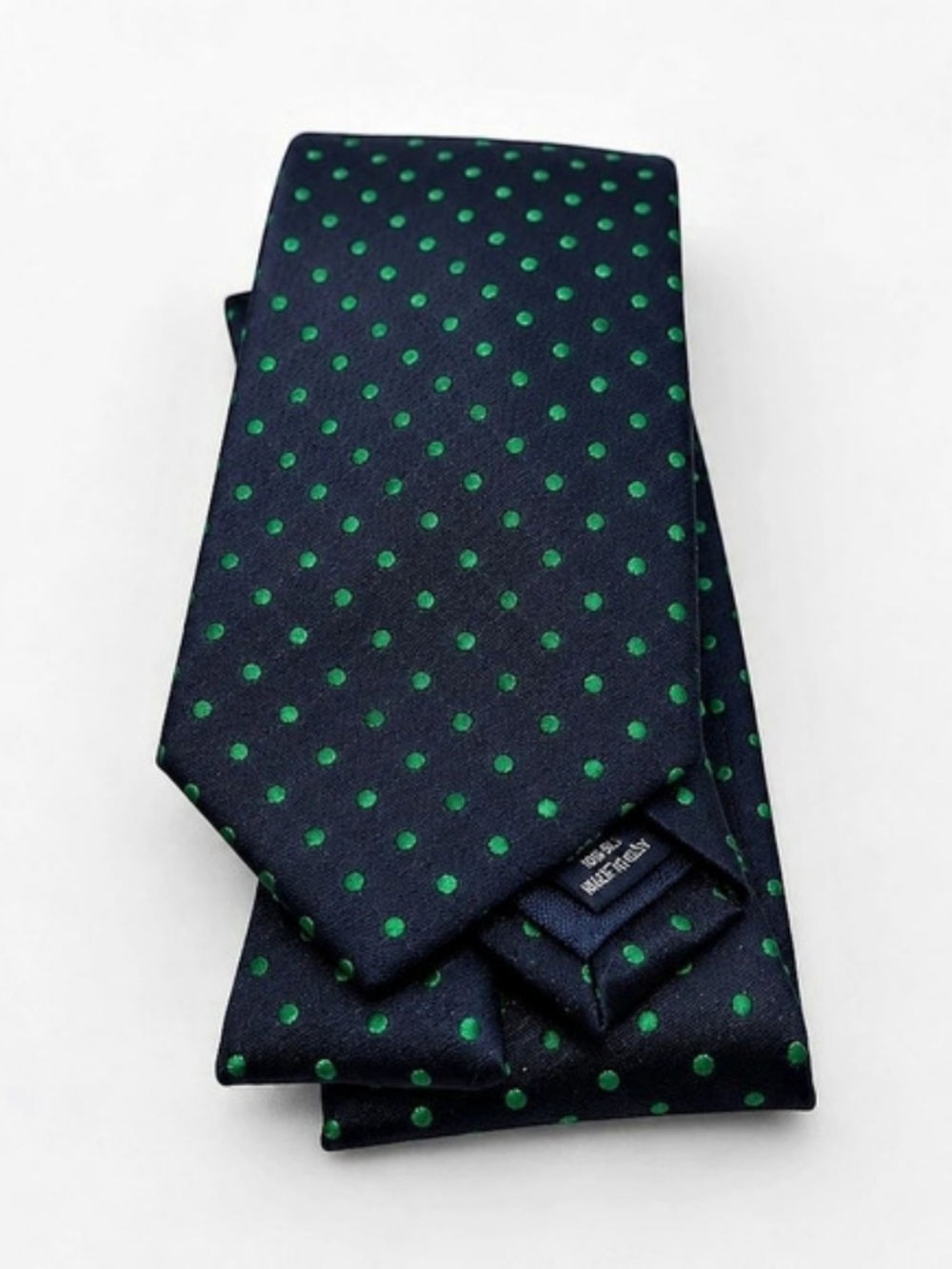 Chaps Men's Polka Dot Tie in Dark Blue & Green Like New